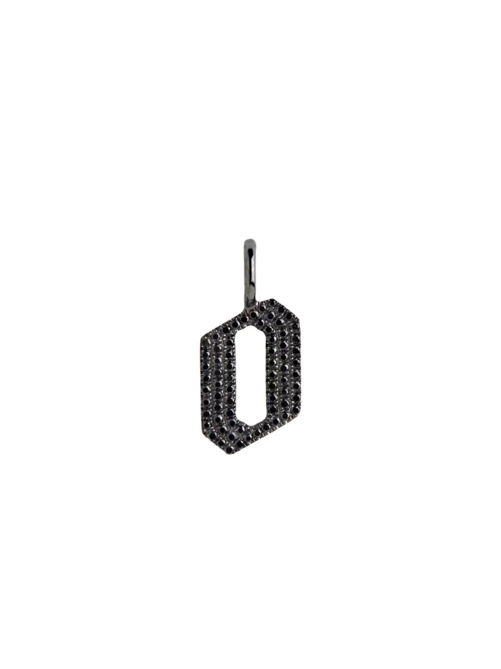 Black Diamond Pavé ‘O’ Pendant